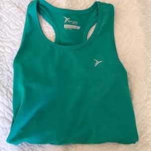 Green racer back workout tank